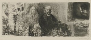 Werken van Rembrandt en Dürer in verschillende prenttechnieken door Ludwig Michalek