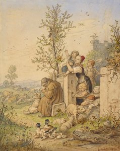 De lente is gearriveerd door Ludwig Richter