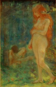 Adam en Eva door Ludwig von Hofmann