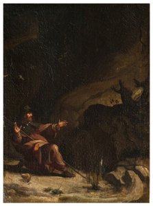 Noord Transept, Altaar van San Rocco 1635, 45, Genovesino 1645, San Rocco bezocht door de beurzen in de woestijn, Geschilderd rechtsonder