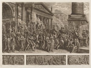 De as van Trajanus gedragen in een triomftocht door Luigi Ademollo