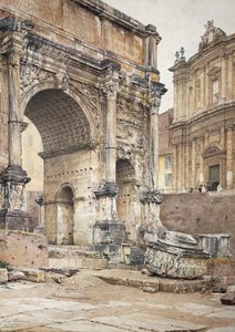De Boog van Septimius Severus in Rome door Luigi Bazzani