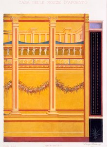 Muurschilderingen uit het Huis van de Zilveren Bruiloft, Pompeii, 1897 door Luigi Bazzani