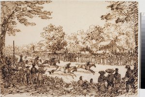 Paardenrennen (waarschijnlijk het feest van San Giovanni in Florence)
