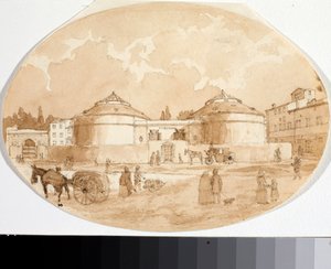Uitzicht op het Porta al Prato plein in Florence door Luigi Garibbo