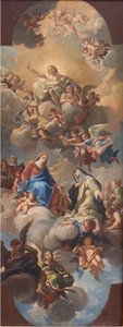 Maria Introduceert St. Catharina van Siena aan Christus