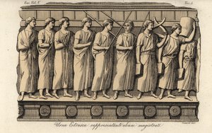 Magistraten van een oude Etruskische urn door Luigi Giarrè