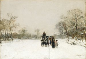 In de sneeuw