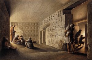 Figuren in Egyptische Graven door Luigi Mayer