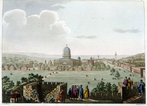 De Tempel van Salomo (Moskee in Jeruzalem) - in "Views in the Ottoman dominions, in Europe, in Asia, and some of the Mediterranean islands" van de originele tekeningen gemaakt door Luigi Mayer, Londen door Luigi Mayer
