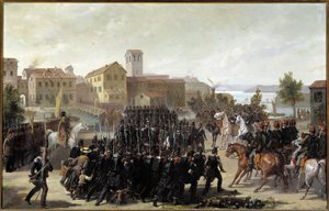De verovering van de stad Peschiera del Garda door de Piëmontezen, 30 mei 1848