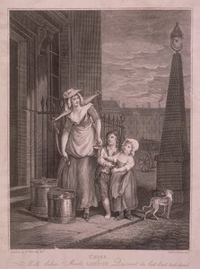 Melk beneden Meiden, Kreten van Londen, ca. 1795 door Luigi Schiavonetti