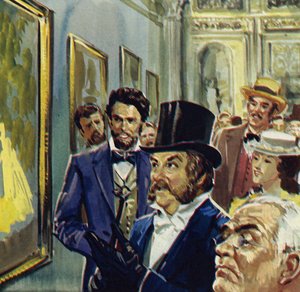 La Loge was Renoirs bijdrage aan de eerste tentoonstelling van impressionisten (kleurenlitho) door Luis Arcas Brauner