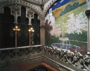 Mozaïeken, Casa Nava (1901-1907), Reus - DOMENECH I MONTANER, Lluis (1850-1923). Navas Huis. 1901-1907. SPANJE. Reus. Navas Huis. Interieur mozaïekdecoratie. Modernisme. Architectuur. door Luis Domenech i Montaner