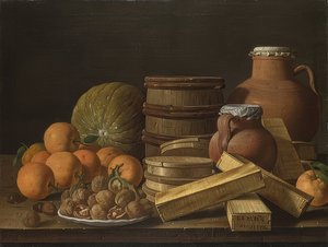 Stilleven met sinaasappels en walnoten. 1772