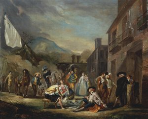 Een Picknick bij een Landelijk Herberg door Luis Paret y Alcazar