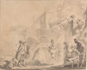 Dans op een dorpsplein