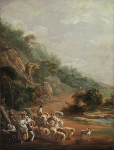 Scène met Dorpsbewoners, 1786 door Luis Paret y Alcazar