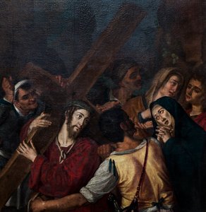 Het dragen van het kruis door Luis Pascual Gaudi