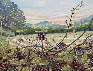 Landschap met rijpe bramen door Luisa Millicent