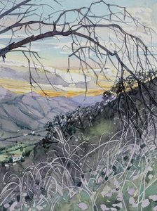 Sunset Mountain Valley door Luisa Millicent