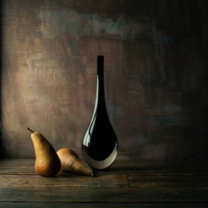 Stemmingsvol stilleven met peren door Luiz Laercio