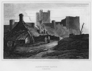 Bamborough Castle, Northumberland (gravure)