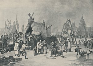 De Kermis op de Bevroren Theems, 1814 door Luke Clennell