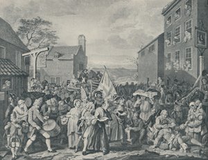 De mars van de wachters naar Schotland, 1745, 1920 door Luke Sullivan