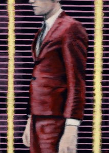Een windwijzer Haan, c.2013 (acrylverf op papier) door Luke Waller