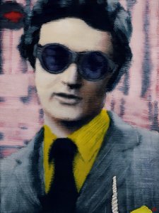 Nathan, c.2012 (acrylverf op papier) door Luke Waller