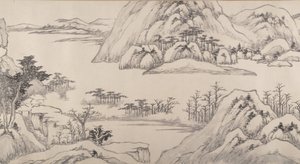 Rivierlandschap in de Herfst, gedateerd 1661 door Luo Mu