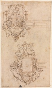 Ontwerp voor decoratieve scharnieren recto door Luzio Romano