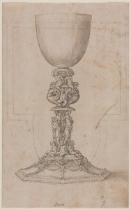 Ontwerp voor een kelk recto, midden 1500s door Luzio Romano