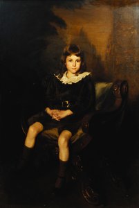 Portret van een Jongen zittend in een Stoel