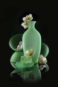 Elegant groen bloemmotief