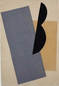 Compositie Blauw-Geel-Zwart door Lyubov Sergeevna Popova