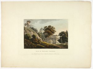Boog van Septimus Severus, plaat vier van de Ruïnes van Rome door M. Dubourg