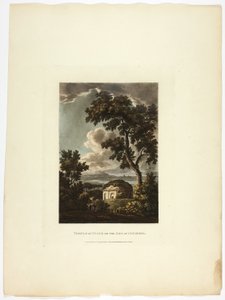 Tempel van Tussis of de God van het Hoesten, plaat negenentwintig van de Ruïnes van Rome door M. Dubourg