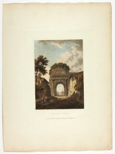 De boog van Titus, plaat tien van de ruïnes van Rome door M. Dubourg