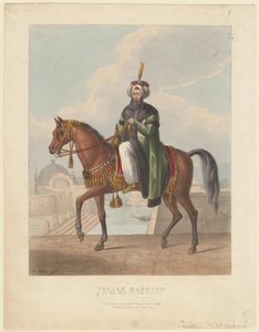Portret van Mahmud II, sultan van het Ottomaanse Rijk door M. Gauci