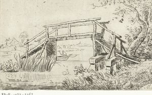 Landschap met bruggetje