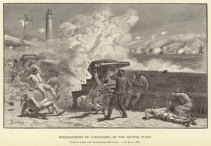Bombardement van Alexandrië door de Britse Vloot door M. Schonberg