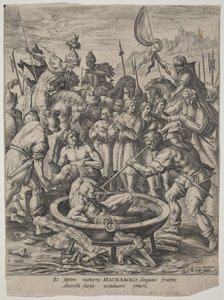 De zeven Makkabese broers gedood door Antiochus door Maarten de Vos