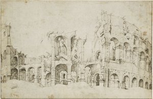 Maarten van Heemskerck - Rome, the Colosseum door Maarten van Heemskerck