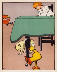 Rond de poten van de tafel
