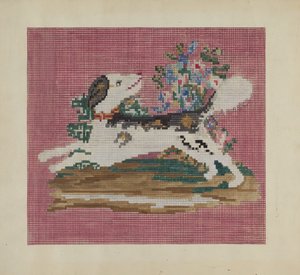 Stoelbekleding, ca. 1937 door Mabel Ritter