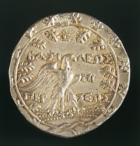 Tetradrachme van koning Perseus van Macedonië, geslagen in Pella, Koninkrijk Macedonië, keerzijde, ca. 179-168 v.Chr. (zilver) door Macedonian