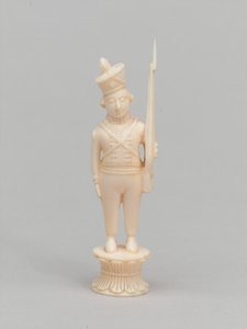 Witte pion, schaakstuk, India, circa 1820 door Macneill MacLeay