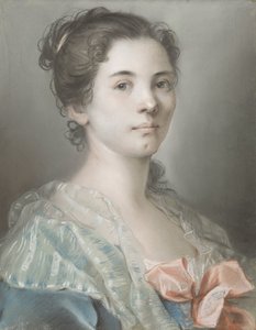 Portret van een jonge vrouw door Madeleine Françoise Basseporte